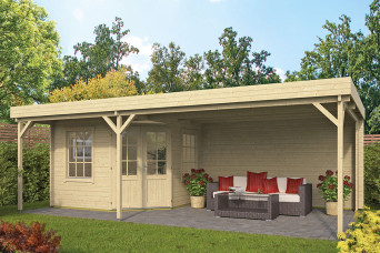  Tuindeco | Tuinhuis Annette met Overkapping 206343-31